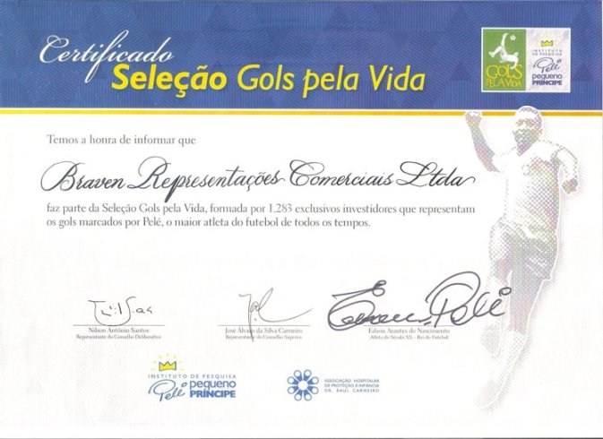 Certificado Pequeno Prncipe